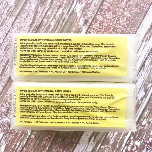 Shea Moisture Sativa Hemp Seed Oil Calm Comfort Bar Soap Size 8 Oz Lot Of 2 - Picture 4 of 6